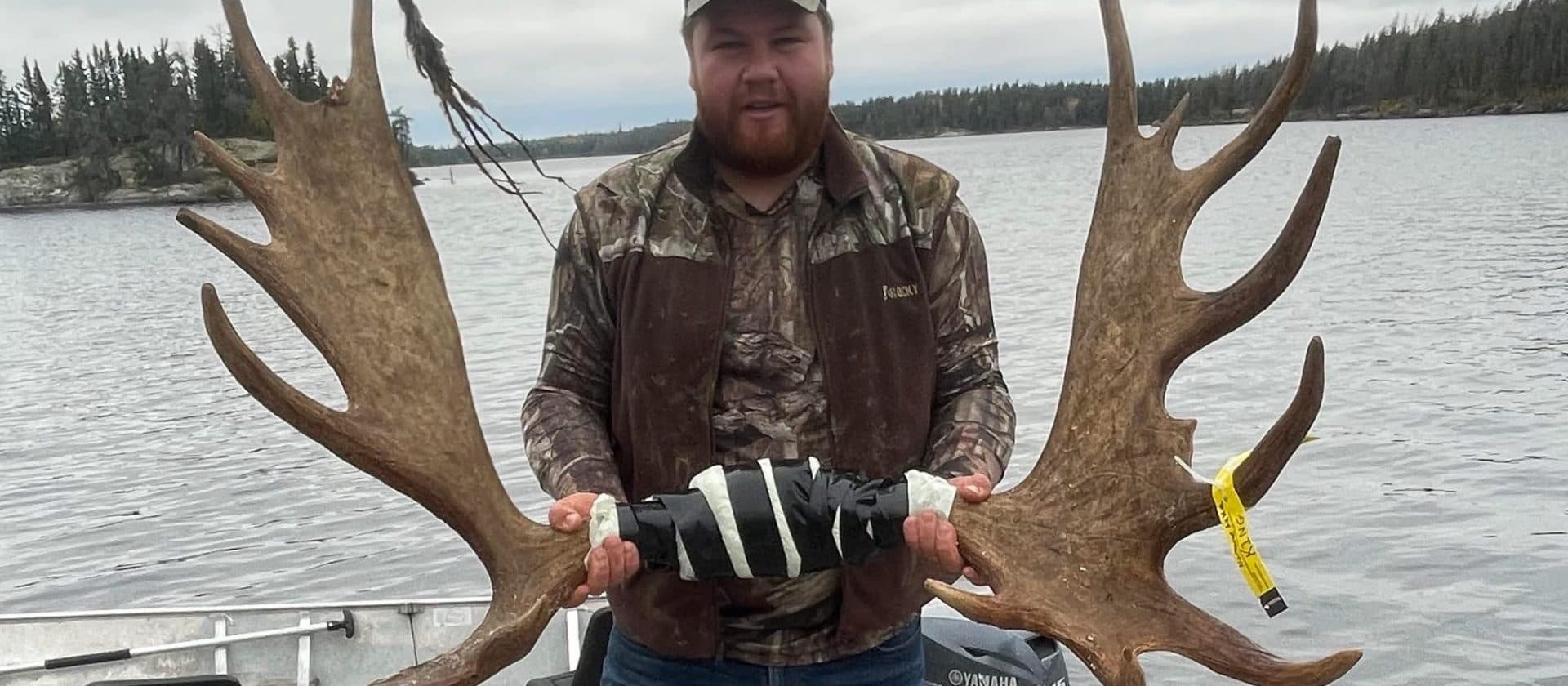 Sunset over the Manitoba wilderness during hunting season