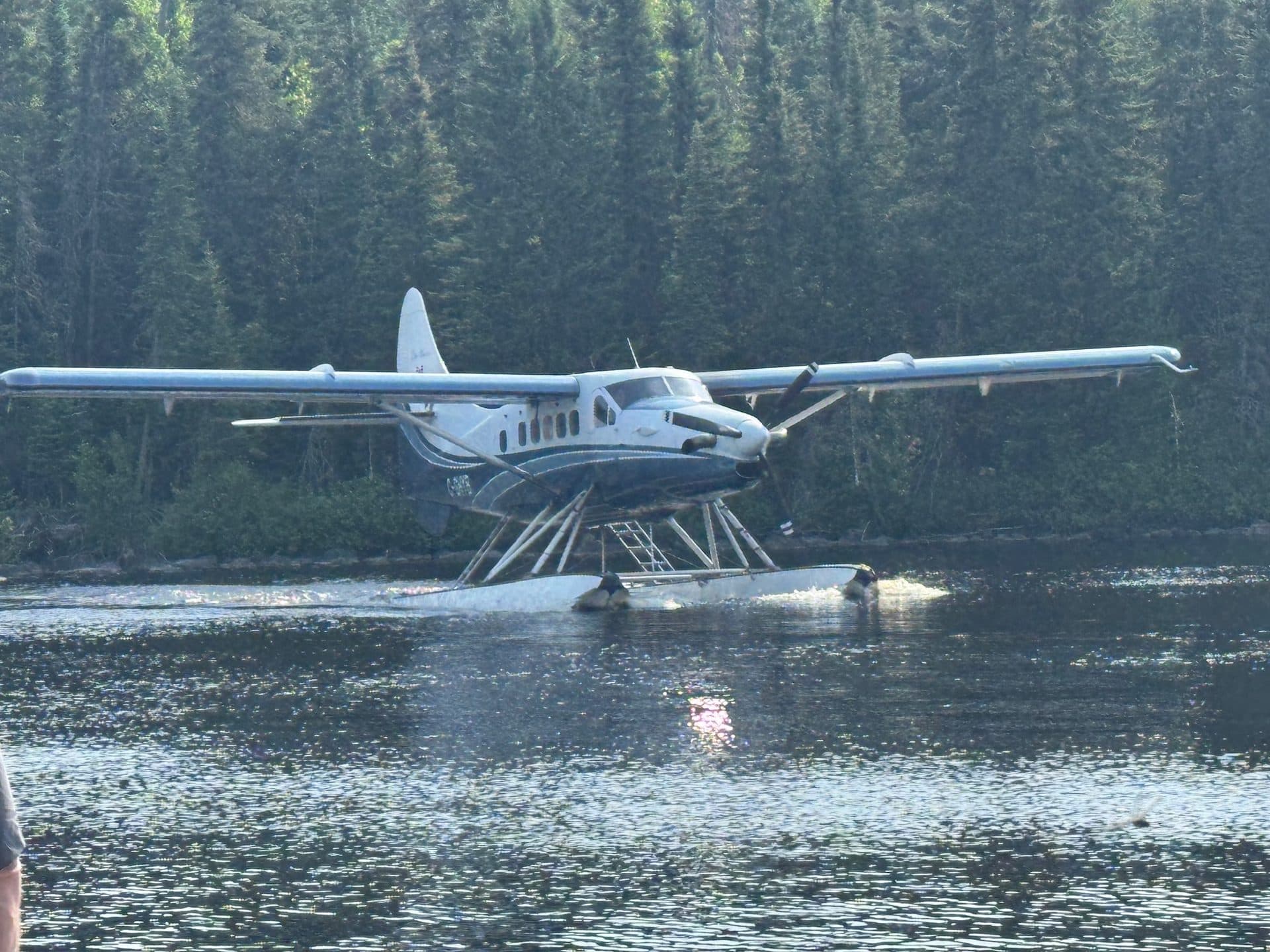 Floatplane at Dogskin Lake Lodge dock