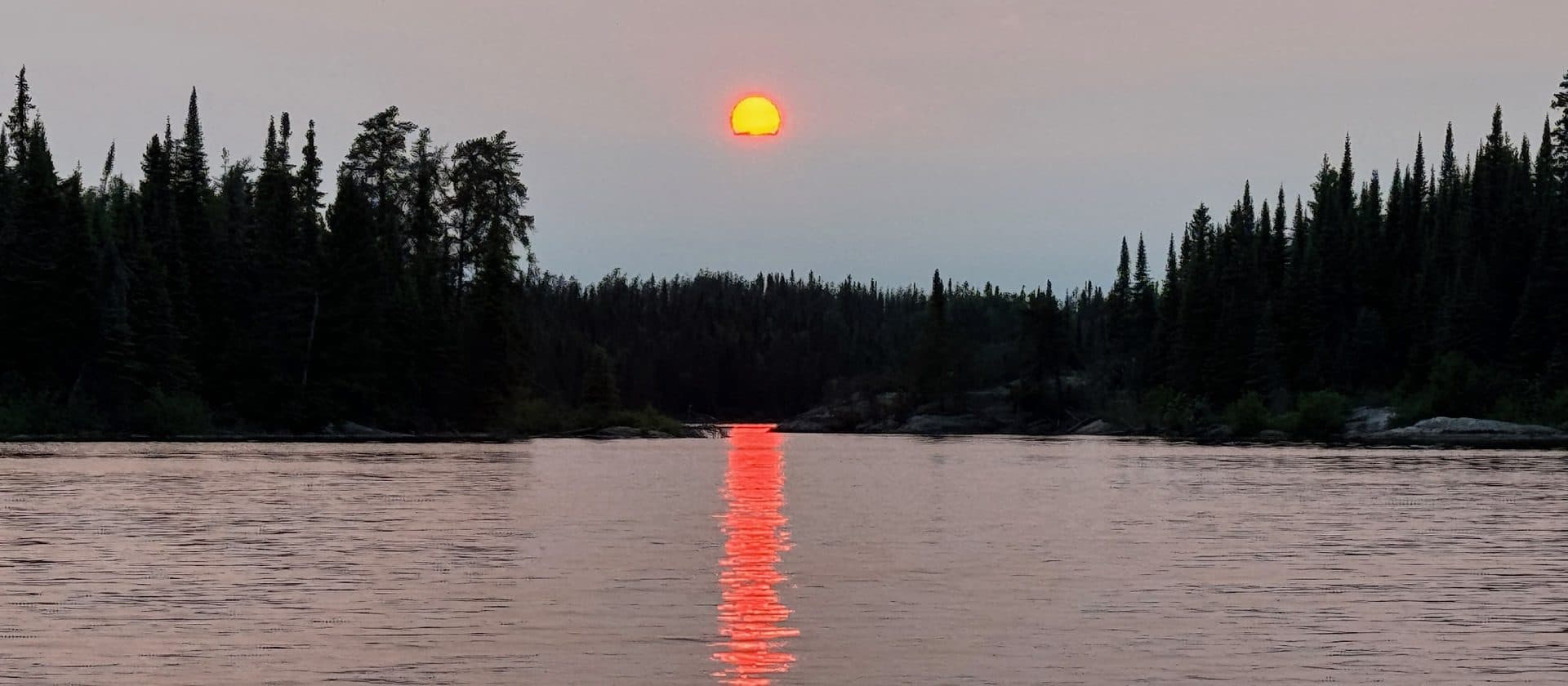 Aerial view of Dogskin Lake from floatplane