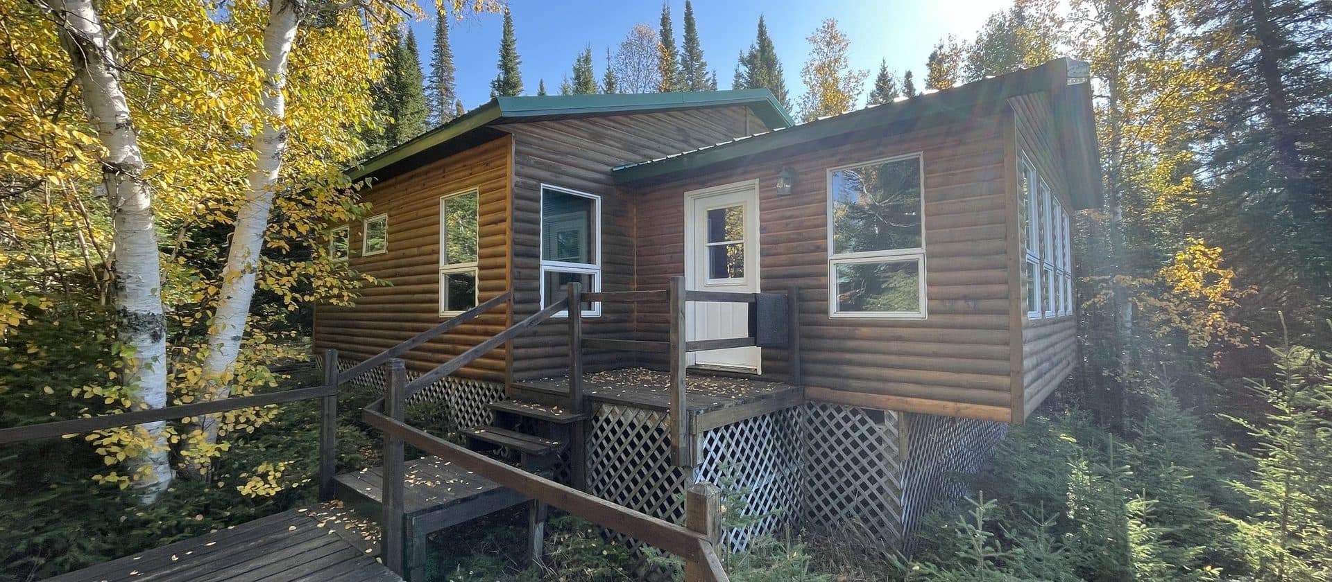 Group gathering at the Dogskin Lake Lodge dock
