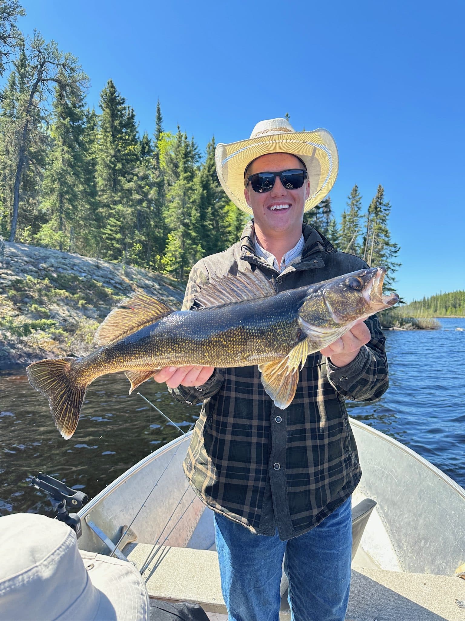 Guest with walleye